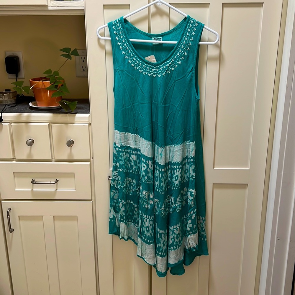 BOGo💞 jungle green hippy free size dress